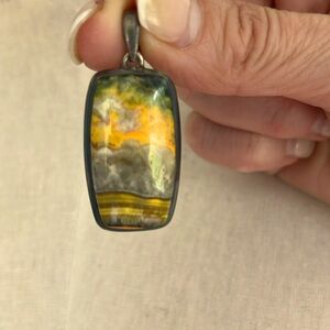 Bumblebee Jaspers Sterling Silver Pendant